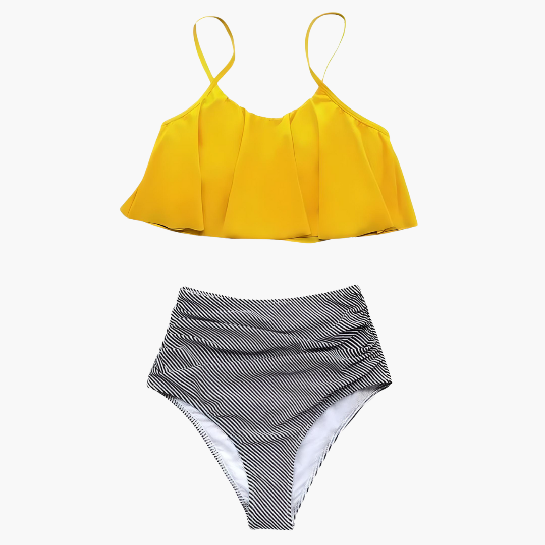 Damen Bikini Set mit Rüschen und UV-beständigem Stoff