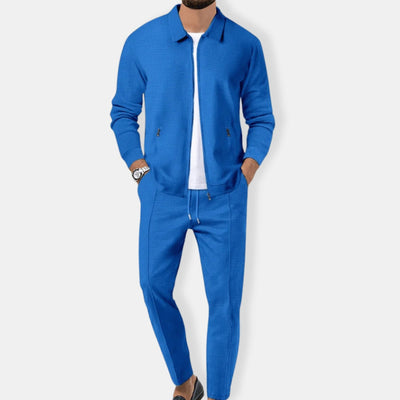 Herren Lässiges Zweiteiliges Trainingsanzug Satz | Mit Reißverschluss