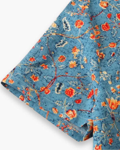 Herren Elegantes Freizeit Hemd | Stilvolles Blumenmuster