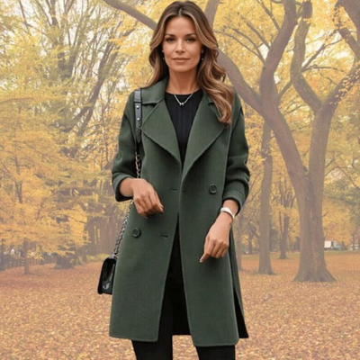 Riley - Eleganter Mantel mit doppelter Knopfleiste für Damen