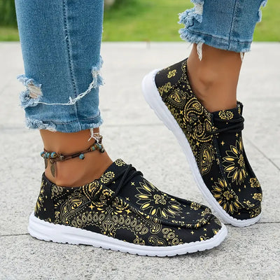 Isavella – Lässige Sommer Schuhe Mit Blumenmuster