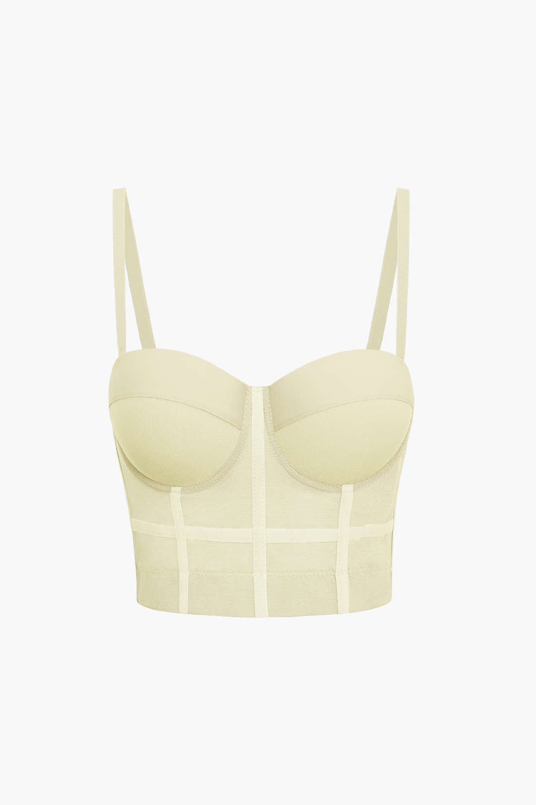 Ida | Figurbetontes Bustier-Top mit Bügel-Cups und transparenter Mesh-Struktur