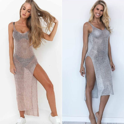 Amanda – A-Linien-Kleid mit Rundhalsausschnitt in einfarbig