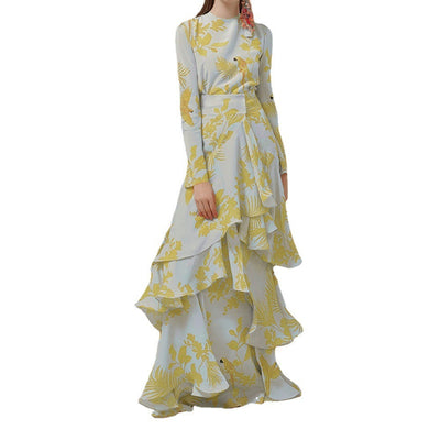 Jennifer – Modisches Bedrucktes Rüschendress für den Urlaub