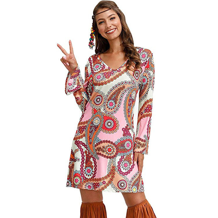 Susan – Hippie Kleid mit Druck