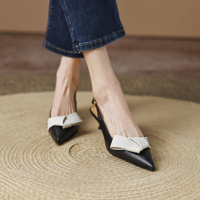 Rachel – Spitzenschuhe mit Schleifen aus veganem Leder