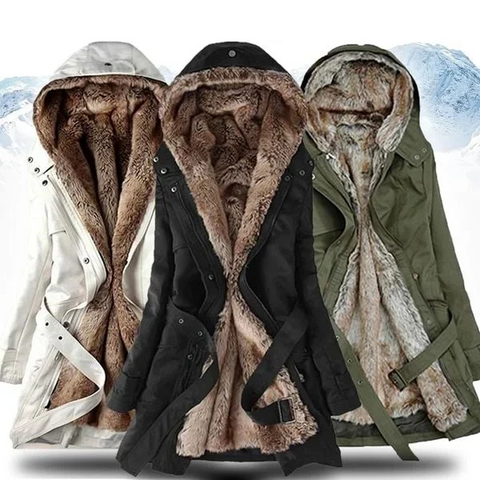 Emma | Warme Pelz Winterjacke