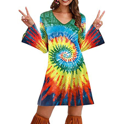 Susan – Hippie Kleid mit Druck