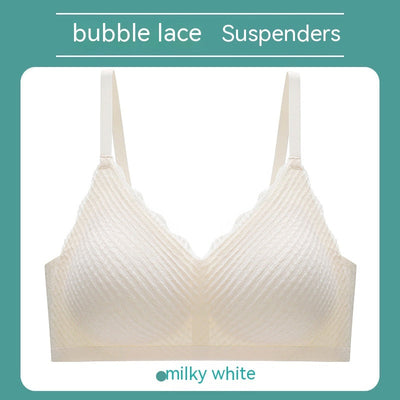 Christine – Nahtlose Unterwäsche aus veganem Latex mit Spitzen-Trägern