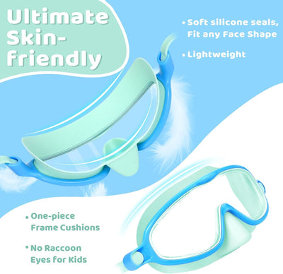 1+1 Gratis | AquaShield™ - HD-Großrahmen-Schwimmbrille für Kinder