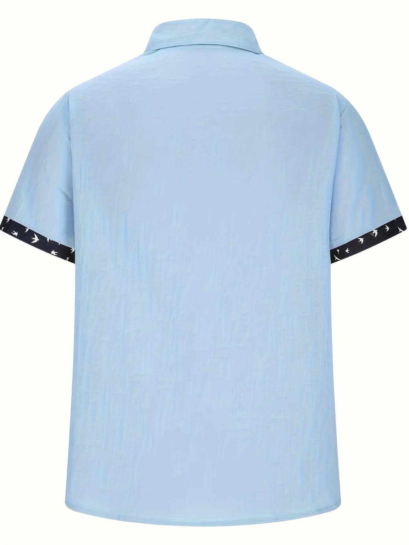 Trofim – Elegantes Niedliches Hemd Mit Vogel Drucken