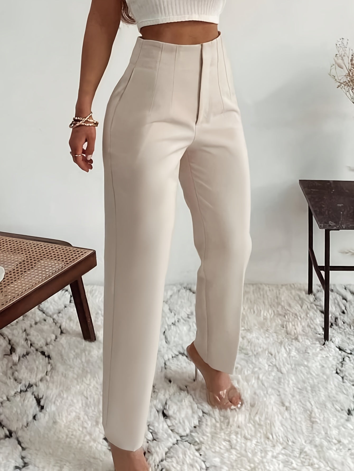 Lina Elegante Hose mit hoher Taille und eleganter schlanker Passform für Damen