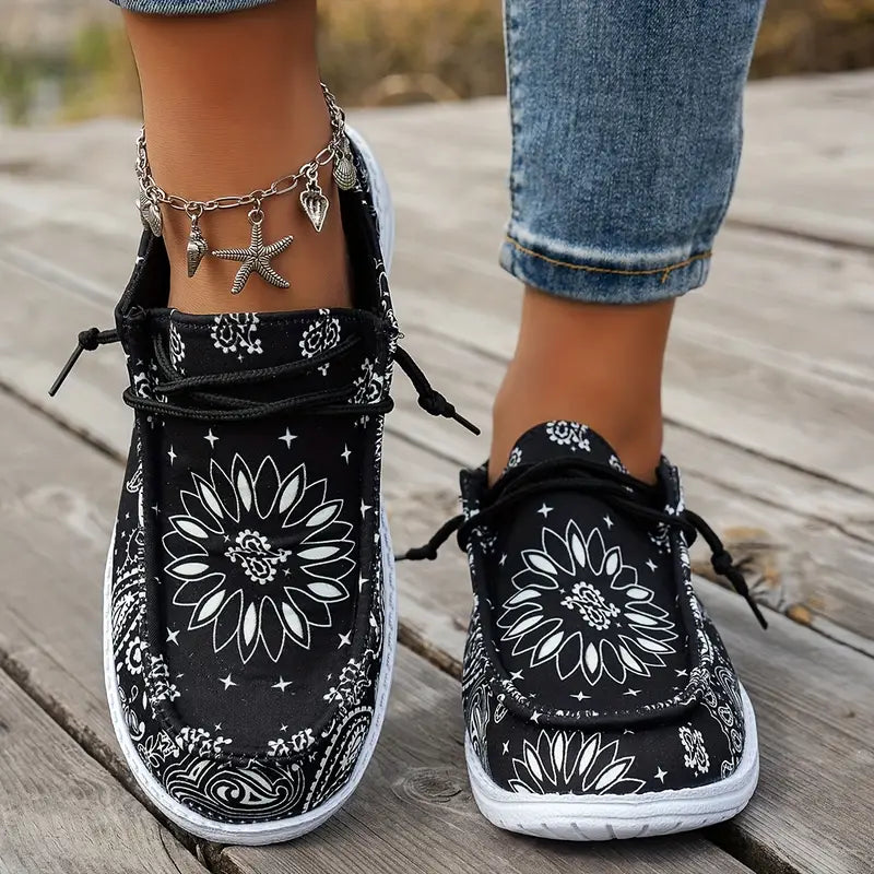 Isavella – Lässige Sommer Schuhe Mit Blumenmuster