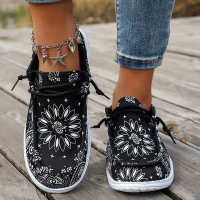 Isavella – Lässige Sommer Schuhe Mit Blumenmuster