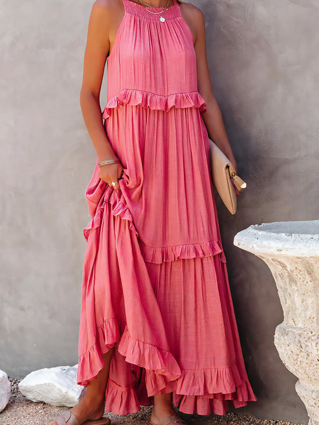 Madelyn | Bohemian Ruffled Maxi Dress
