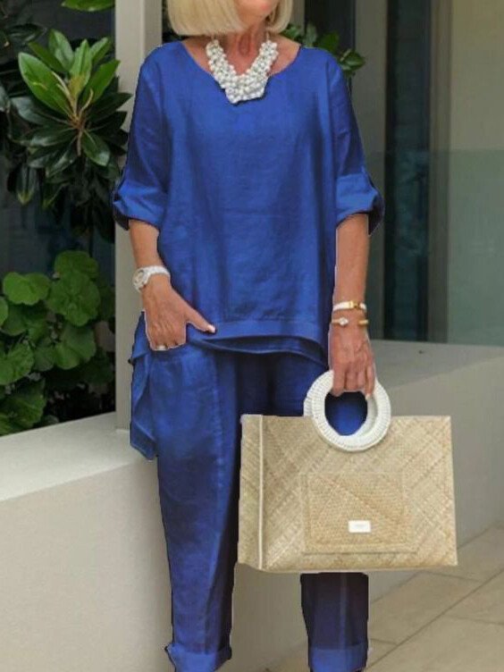 Danni - Rundhalsausschnitt 2-Teiliger Freizeitanzug