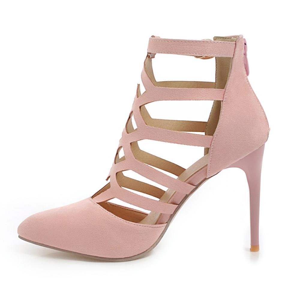 Emma – Hochhackige Cutout-Römerschuhe