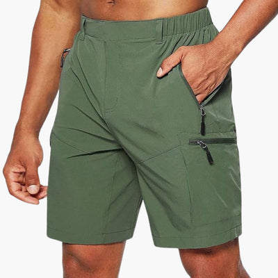 Herren Cargo Shorts mit Reißverschlusstaschen und Ripstop-Gewebe