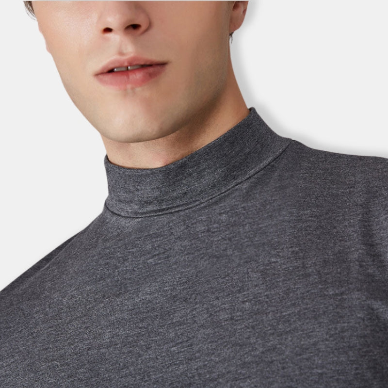 Herren Sommer Stehkragen T-Shirt | Slim Fit