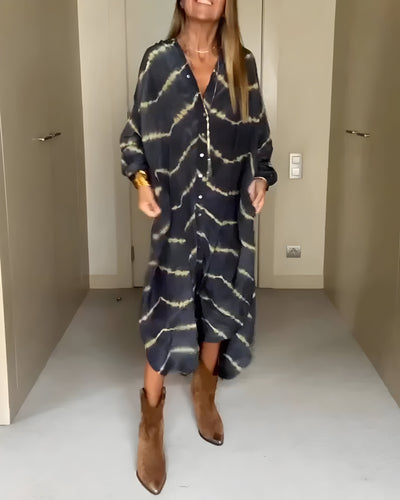 Julia™ | Boho-Maxikleid mit Streifen