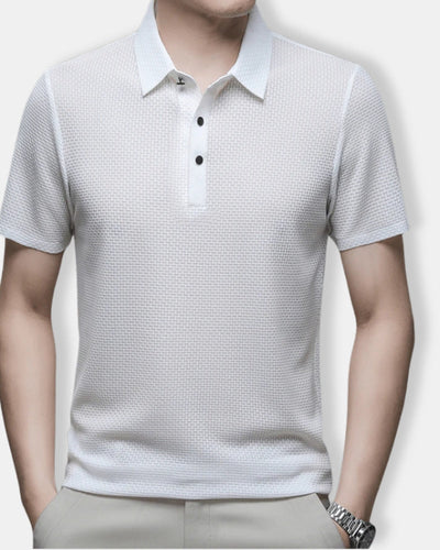 Herren Atmungsaktives Texturiertes Polo Hemd | Kurzarm
