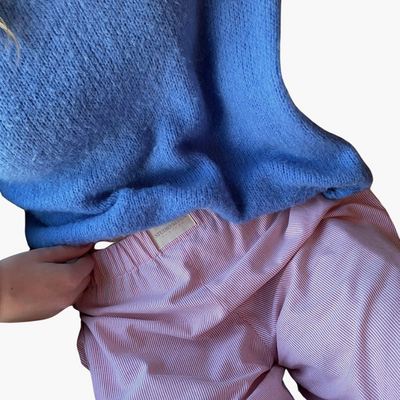 Damen Loungehose mit elastischem Bund und weitem Bein