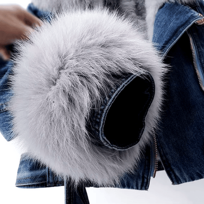 Sophia | Elegance Denim & Pelz Jacke