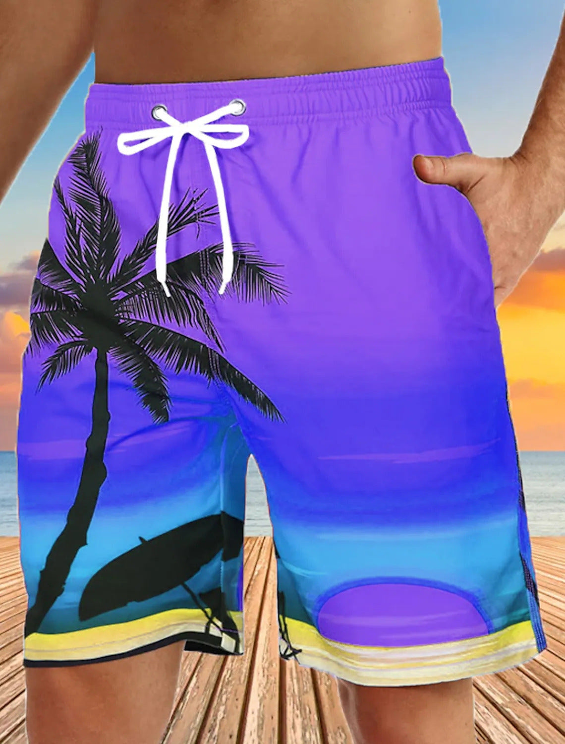 Kris – Herren Sommer Strandhose Schnell trocknend Lockere große Shorts