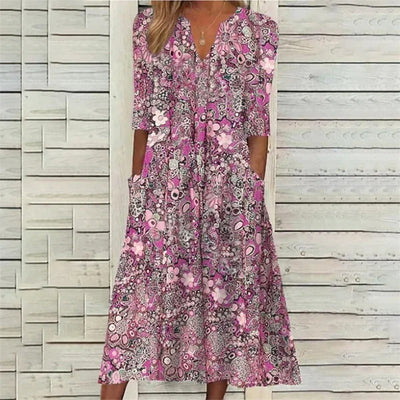Jannama - Elegantes Sommerkleid Mit Bauchbedeckung