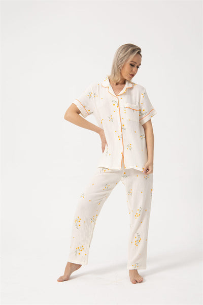 Sarah – Sommeranzug aus Baumwolle mit kurzen Ärmeln