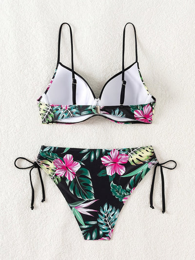 Fiora | Bikini mit Stützstäbchen und tropischem Blumenmuster für den Sommer
