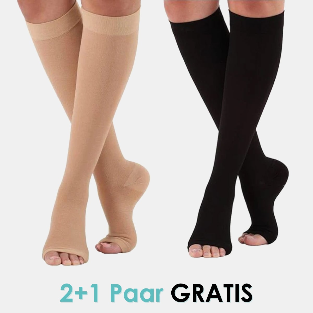 VitalEase™ Kompressionsstrümpfe mit offener Spitze