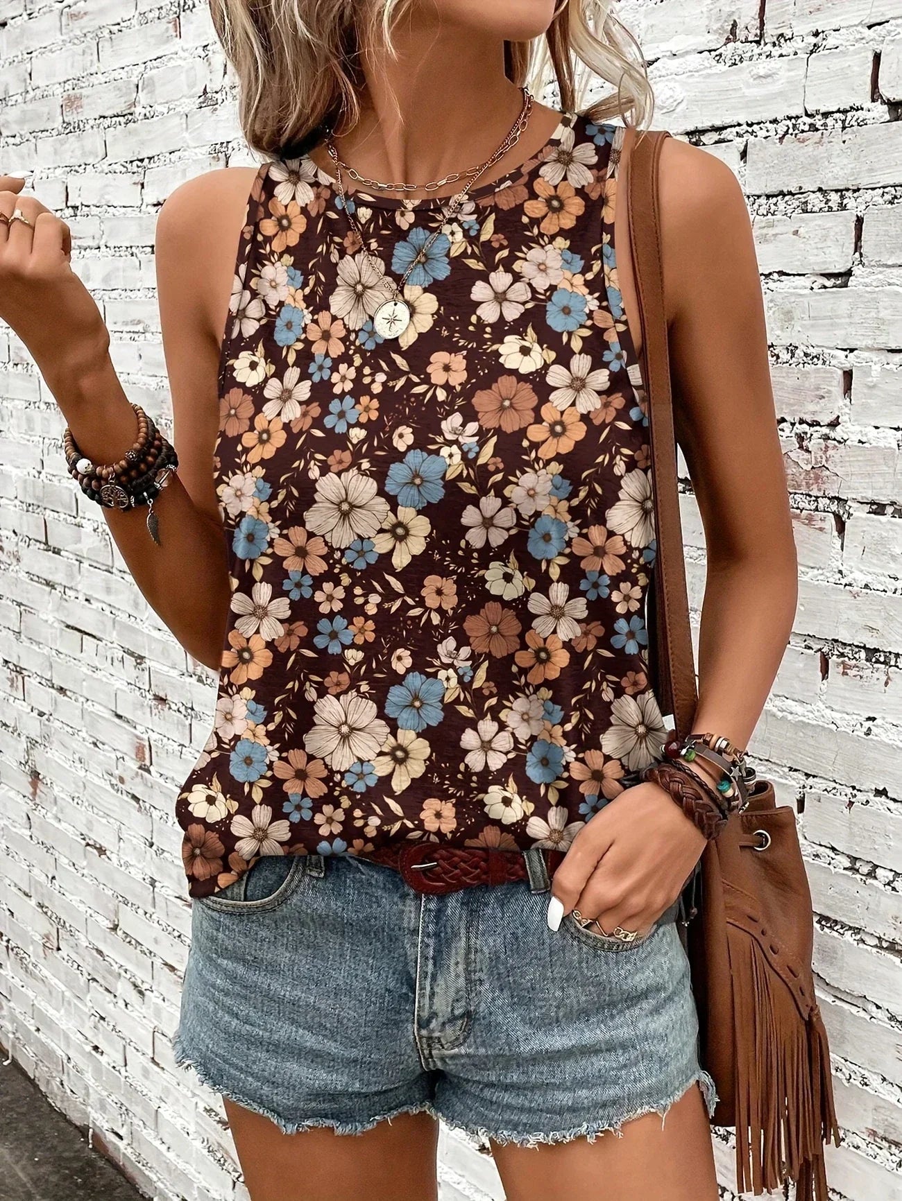Lilou – Lässiges Sommer Top Mit Blumen Drucken