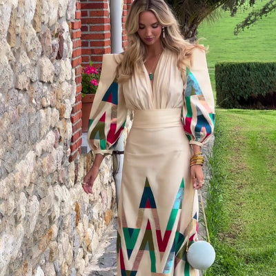 Joan – Modisches Kleid im temperamentvollen Stil mit Druckdesign