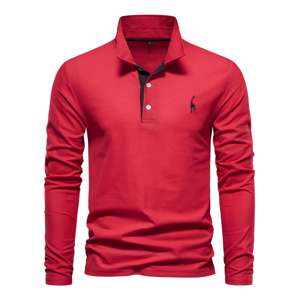 Herren Langarm Poloshirt – Klassischer Freizeit-Look, Eleganter Style für Alltag und Büro