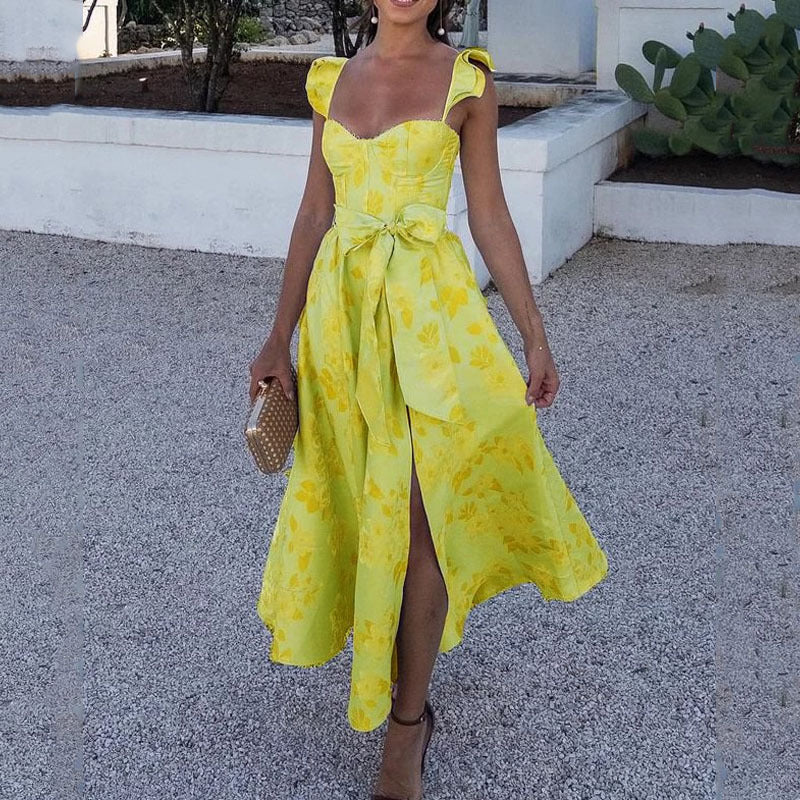 Tara – Modisches Kleid mit floralem Druck und französischem Retro-Design