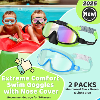 1+1 Gratis | AquaShield™ - HD-Großrahmen-Schwimmbrille für Kinder