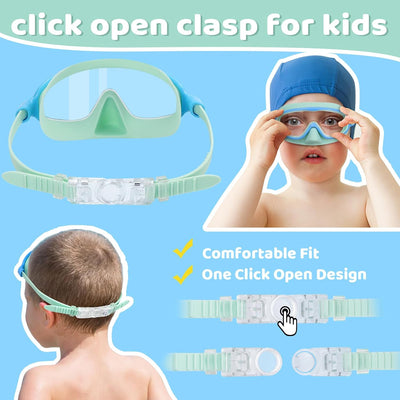1+1 Gratis | AquaShield™ - HD-Großrahmen-Schwimmbrille für Kinder