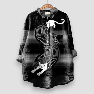 CAMILLA | Elegantes Damenhemd mit Künstlerischem Druck