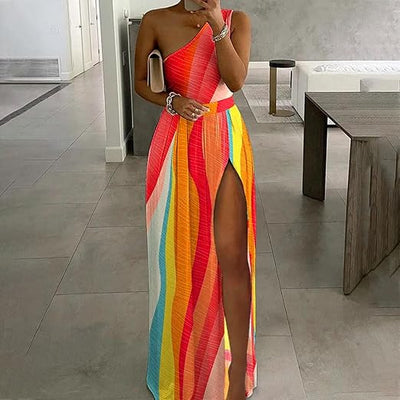 Heidi-Mode | One Shoulder Maxikleid