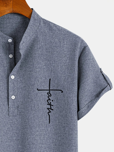 Elliott – Elegantes Kurzarm Hemd Mit Stehkragen