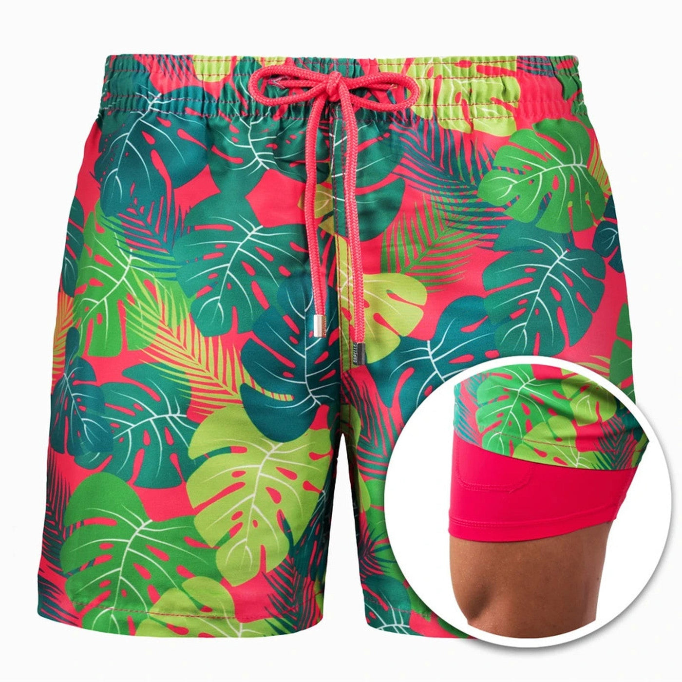 Aaron – Sportliche Druck-Doppelschicht-Polyester-Shorts