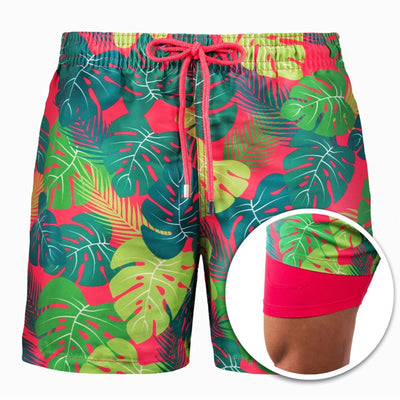 Aaron – Sportliche Druck-Doppelschicht-Polyester-Shorts