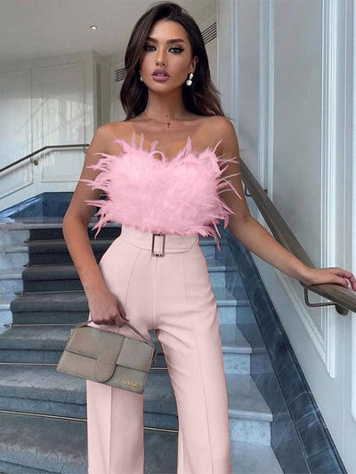 Megan – Federleichtes Tube-Top-Jumpsuit für Partys