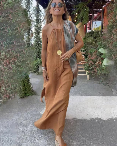 Lena | Fließendes Leinenkleid