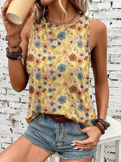 Lilou – Lässiges Sommer Top Mit Blumen Drucken