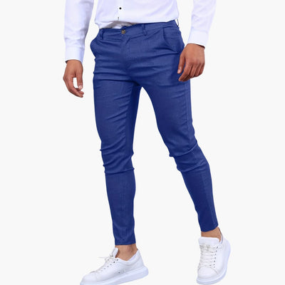 Herren Slim Fit Hose in Knöchellänge mit Taschen