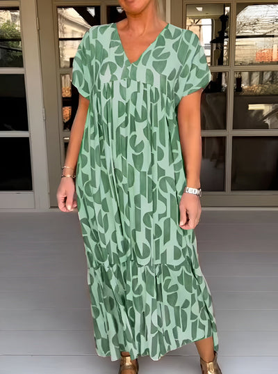 Colette | Flüssiges Kleid mit V-Ausschnitt