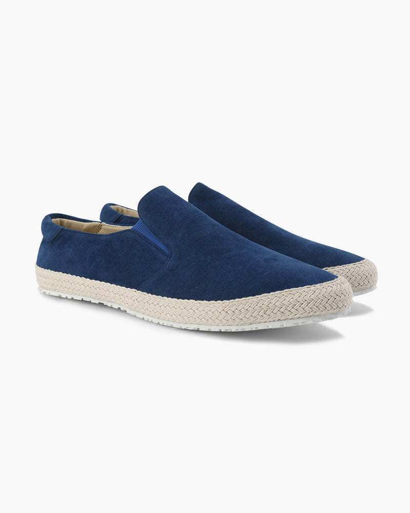 Jacob | Stylischer Espadrille Herren-Slip-On aus Wildleder mit Bastsohle