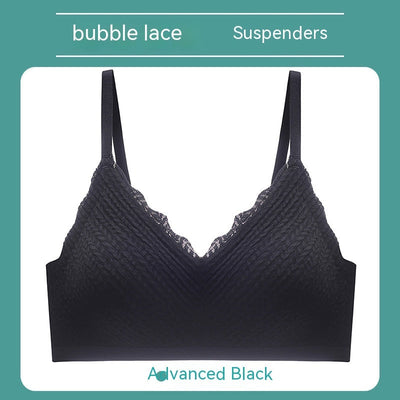 Christine – Nahtlose Unterwäsche aus veganem Latex mit Spitzen-Trägern